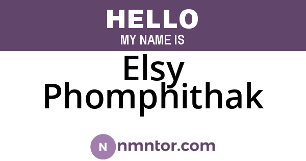 Elsy Phomphithak