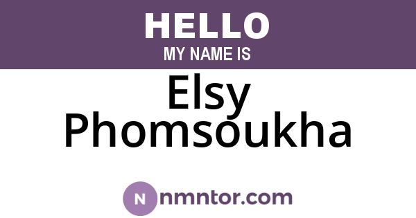 Elsy Phomsoukha
