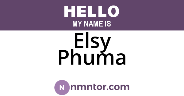 Elsy Phuma