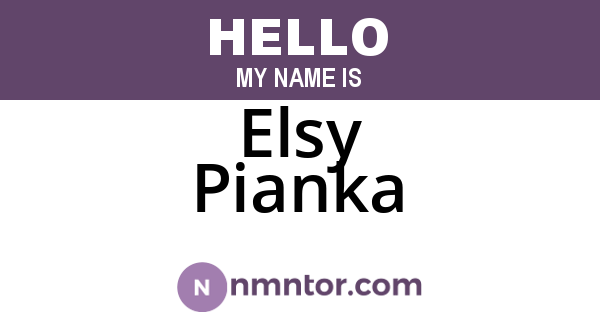 Elsy Pianka