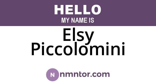 Elsy Piccolomini