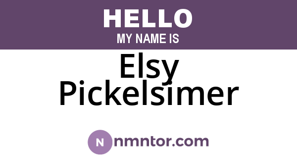 Elsy Pickelsimer