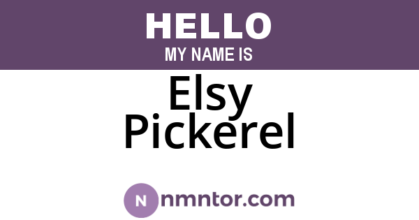 Elsy Pickerel