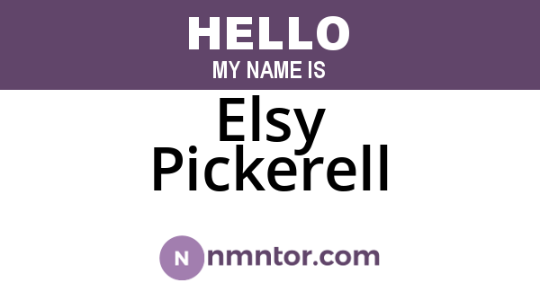 Elsy Pickerell
