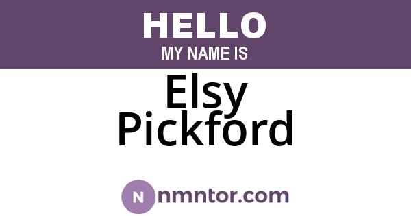 Elsy Pickford