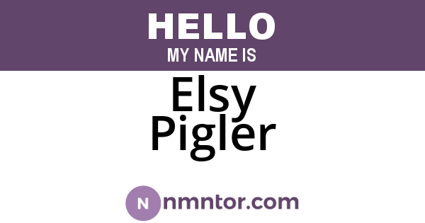 Elsy Pigler
