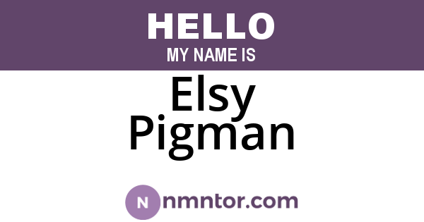 Elsy Pigman