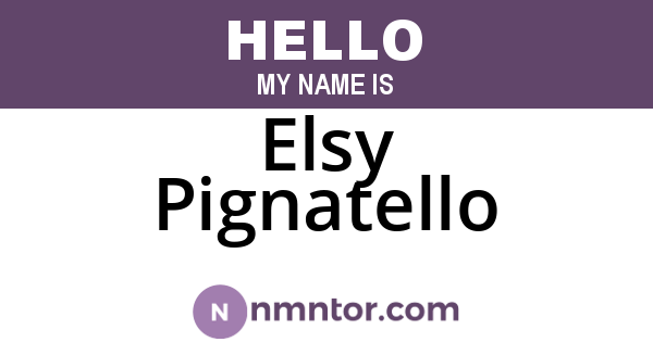 Elsy Pignatello