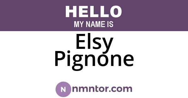 Elsy Pignone