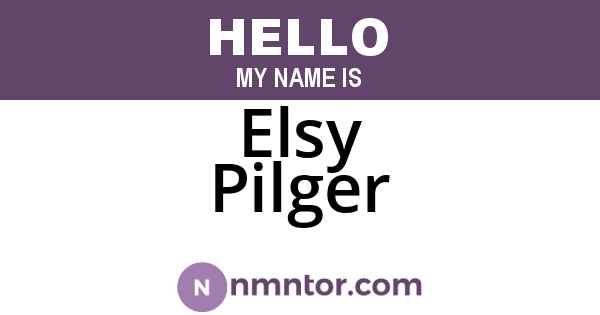 Elsy Pilger