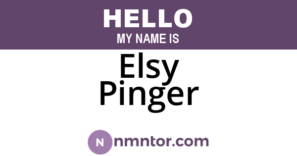 Elsy Pinger