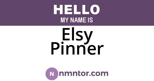 Elsy Pinner