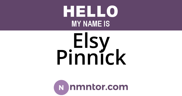 Elsy Pinnick