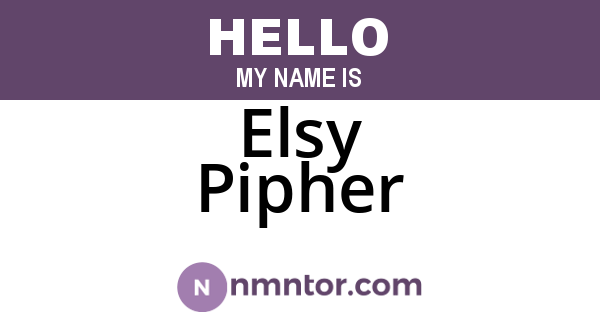 Elsy Pipher