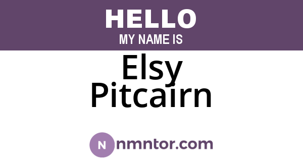 Elsy Pitcairn