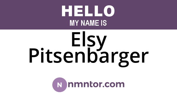Elsy Pitsenbarger
