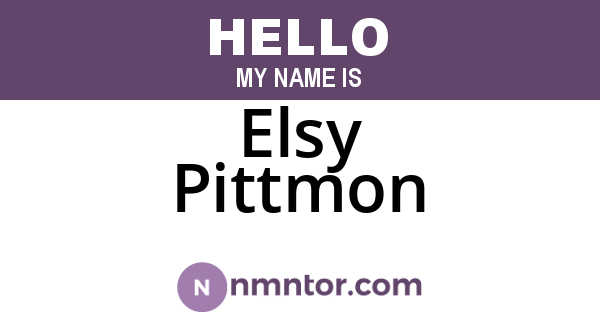 Elsy Pittmon