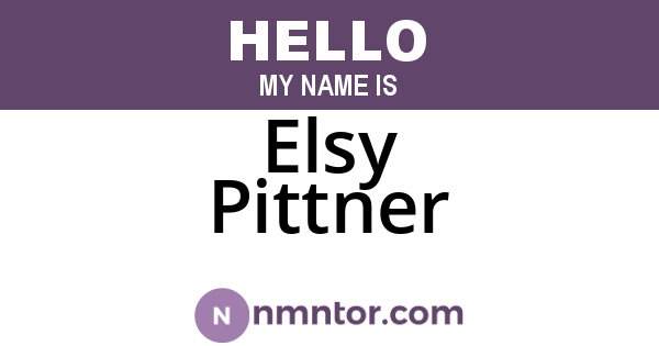 Elsy Pittner