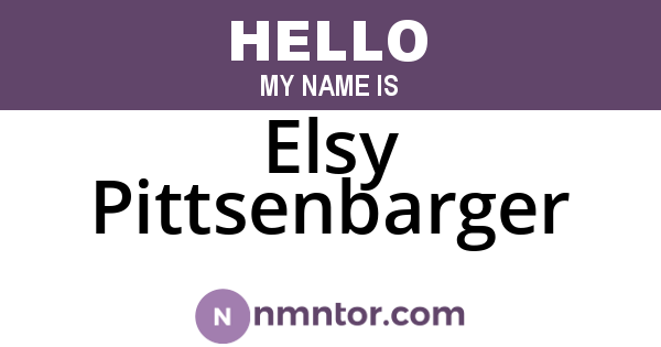 Elsy Pittsenbarger