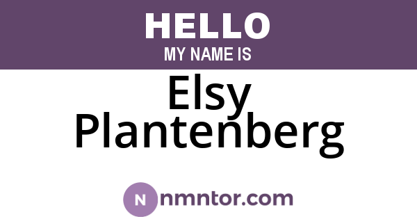 Elsy Plantenberg
