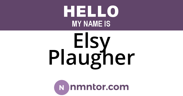 Elsy Plaugher