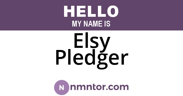 Elsy Pledger