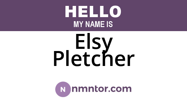 Elsy Pletcher