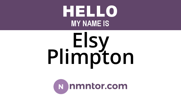 Elsy Plimpton