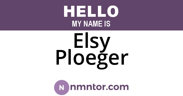 Elsy Ploeger