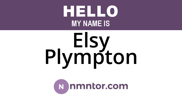 Elsy Plympton