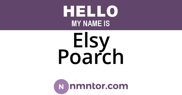 Elsy Poarch