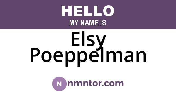 Elsy Poeppelman