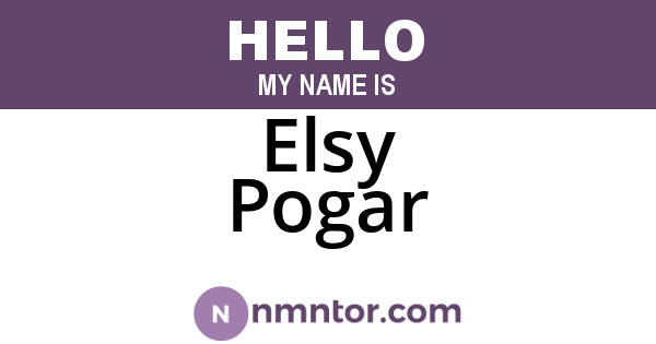 Elsy Pogar