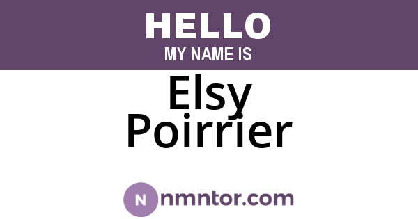 Elsy Poirrier