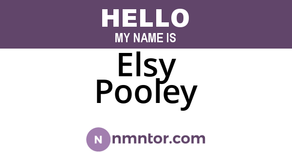 Elsy Pooley