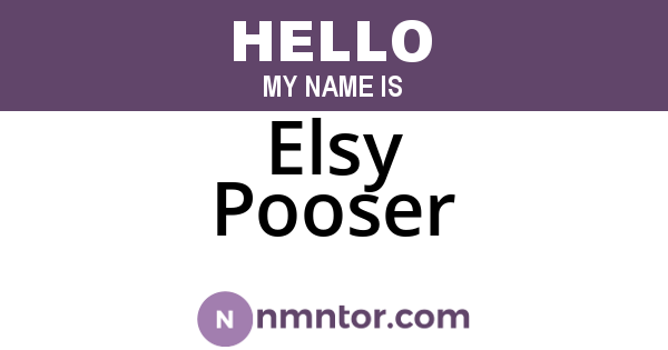 Elsy Pooser