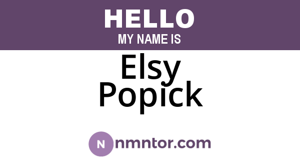 Elsy Popick