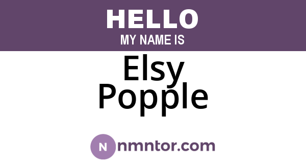 Elsy Popple