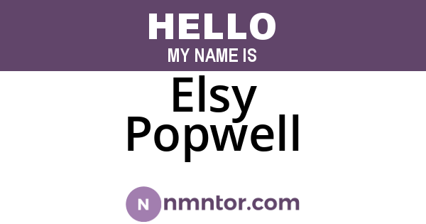 Elsy Popwell