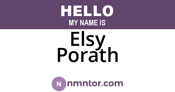 Elsy Porath