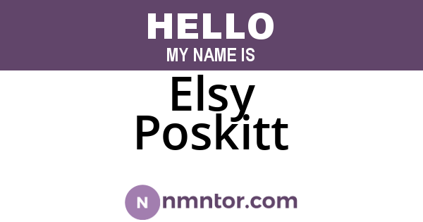 Elsy Poskitt