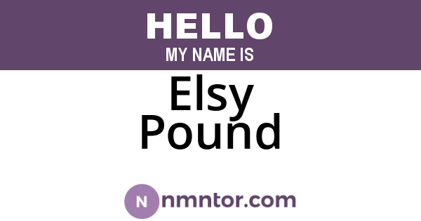 Elsy Pound