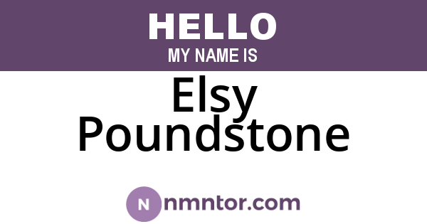 Elsy Poundstone