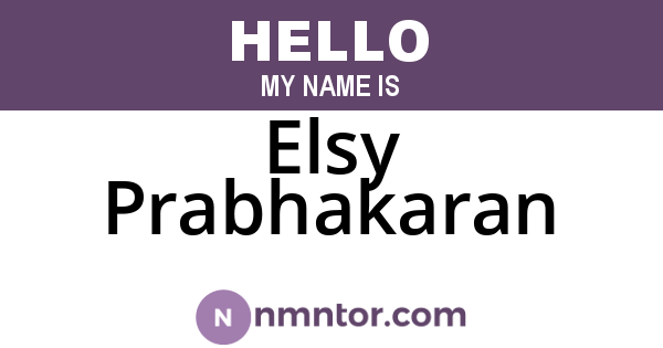 Elsy Prabhakaran