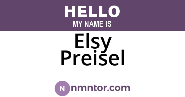 Elsy Preisel