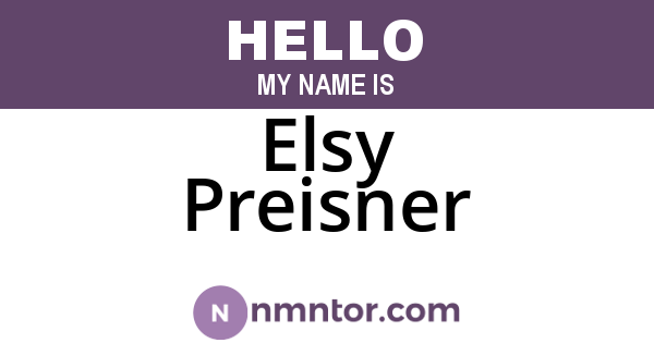 Elsy Preisner