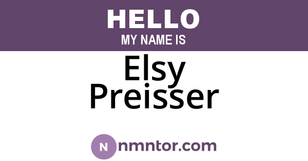 Elsy Preisser
