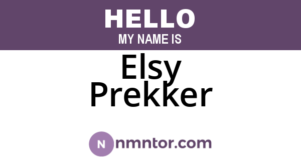 Elsy Prekker