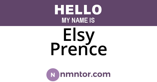 Elsy Prence