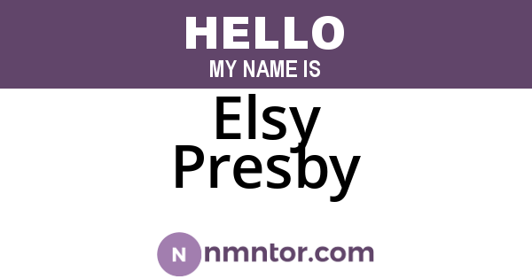 Elsy Presby